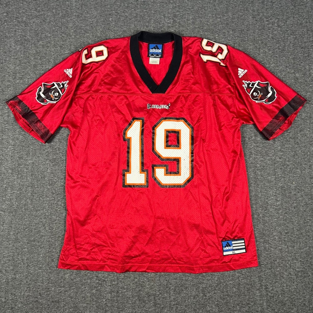 Adidas Keyshawn Johnson Buccaneers Jersey Mens XL Red NFL Football 19 Shirt